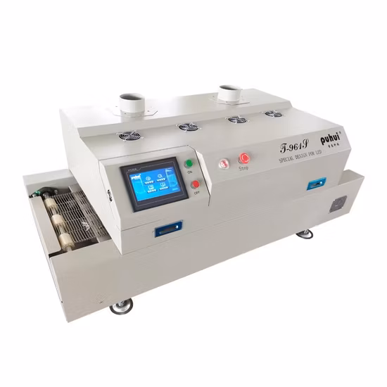 Puhui T961s Smart-Touchscreen-Förderband mit sechs Heizzonen, LED-PCB-Reflow-Ofen